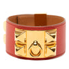 Hermès Swift and Gold Plated Collier de Chien Bracelet Secondhand