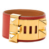 Hermès Swift and Gold Plated Collier de Chien Bracelet Secondhand