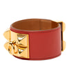 Hermès Swift and Gold Plated Collier de Chien Bracelet Secondhand