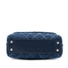 Chanel Small Quilted Denim Coco Top Handle Bag Secondhand