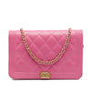 Chanel Quilted Lambskin Boy Wallet On Chain Secondhand