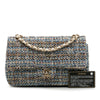 Chanel Medium Classic Multicolor Tweed Double Flap Secondhand