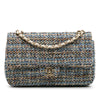 Chanel Medium Classic Multicolor Tweed Double Flap Secondhand