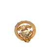 Chanel CC Gold Plated Strass Round Clip On Earrings Secondhand