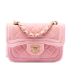 Chanel Mini Quilted Velvet Double Frame Flap Secondhand
