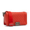 Secondhand Chanel Old Medium Quilted Lambskin and Stingray Strap Boy Flap