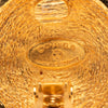 Chanel Gold Plated CC Quilted Round Clip On Earrings Secondhand