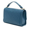Chanel Medium Quilted Grained Calfskin Label Click Top Handle Flap Secondhand