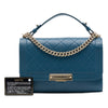 Chanel Medium Quilted Grained Calfskin Label Click Top Handle Flap Secondhand