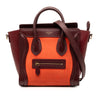 Celine Nano Tricolor Nubuck and Calfskin Luggage Tote Secondhand