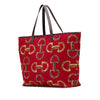 Gucci Printed Canvas Horsebit Tote Secondhand