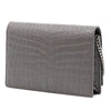 Saint Laurent Croc Embossed Leather Monogram Kate Tassel Wallet on Chain Secondhand