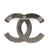 Secondhand Chanel Enamel and Silver Plated CC Brooch
