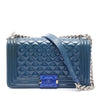 Chanel Old Medium Quilted Patent Acrylic Boy Flap Secondhand