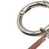 Saint Laurent Silver Plated Rhinestones Logo Keychain Secondhand