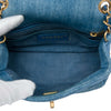 Chanel Mini Square Classic Denim Pearl Crush Single Flap Secondhand