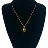 Dior Gold Plated CD Logo Pendant Necklace Secondhand