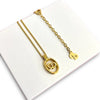 Dior Gold Plated CD Logo Pendant Necklace Secondhand