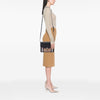 Burberry Small Leather and House Check Canvas Derby Macken Crossbody Secondhand
