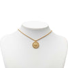 Dior Gold Plated Strass Medallion Pendant Necklace Secondhand