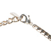 Chanel White Gold CC Rhinestones Pendant Necklace Secondhand