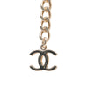 Chanel White Gold CC Rhinestones Pendant Necklace Secondhand