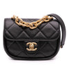 Secondhand Chanel Mini CC Quilted Calfskin Round Moon Messenger Flap