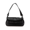 Secondhand Bottega Veneta Leather Intrecciato Double Flap Shoulder Bag