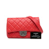 Chanel Small Quilted Goatskin Double Carry Waist Chain Flap Secondhand