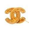 Chanel CC Gold Plated Quilted Brooch Secondhand