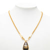 Chanel CC Gold Plated Teardrop Logo Pendant Necklace Secondhand