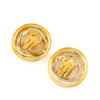 Chanel CC Resin and Gold Plated Clip On Earrings Secondhand