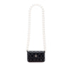 Chanel Quilted Calfskin Maxi Pearls Clutch With Chain Secondhand