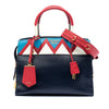 Prada Medium Saffiano Trimmed City Calf Greca Esplanade Satchel Secondhand