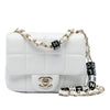 Secondhand Chanel Mini Quilted Lambskin Resin Crystal Square Monacoco Flap