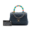 Chanel Extra Mini Quilted Lambskin Rainbow Coco Top Handle Bag Secondhand