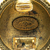 Chanel Gold Plated CC Round Clip On Earrings Secondhand