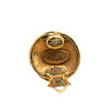 Chanel Gold Plated CC Round Clip On Earrings Secondhand