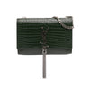 Saint Laurent Medium Croc Embossed Leather Kate Tassel Crossbody Secondhand