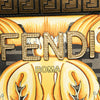 Secondhand Fendi Versace Fendace Mini Calfskin Baroque Print Sunshine Shopper Tote