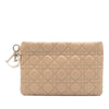 Dior Coated Canvas Cannage Lady Dior Panarea Clutch Secondhand