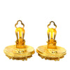 Chanel CC Gold Plated Round Clip On Earrings Secondhand