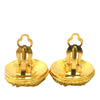 Chanel CC Gold Plated Round Clip On Earrings Secondhand