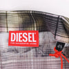 DIESEL Short-Sleeve Check Shirt With Poster Print in Multicolor, Size 48 IT Secondhand