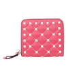 Valentino Lambskin Free Rockstud Spike Compact Zip Around Wallet Secondhand