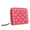Valentino Lambskin Free Rockstud Spike Compact Zip Around Wallet Secondhand