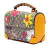 Gucci Small GG Supreme Flora Bamboo Padlock Satchel Secondhand