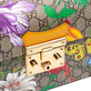 Gucci Small GG Supreme Flora Bamboo Padlock Satchel Secondhand