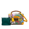 Gucci Small GG Supreme Flora Bamboo Padlock Satchel Secondhand