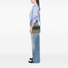 Burberry Small Leather and House Check Canvas Derby Macken Crossbody Secondhand